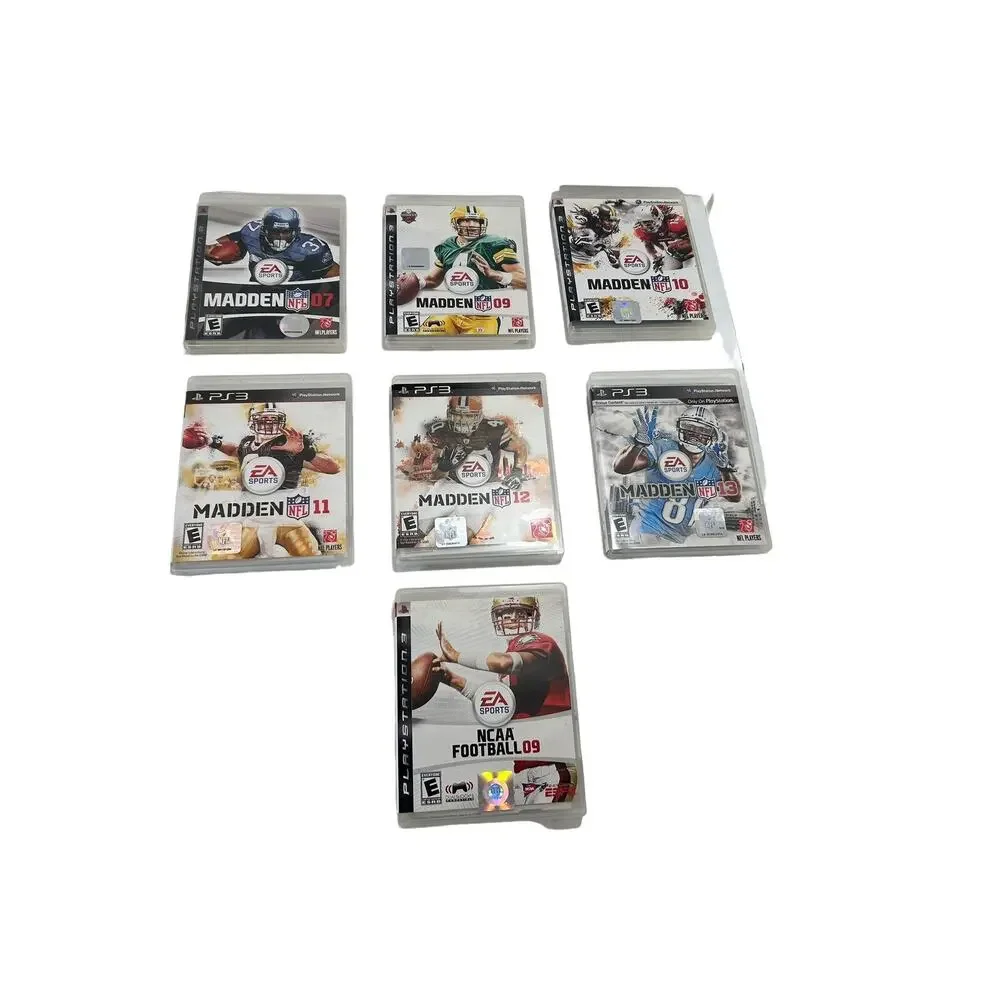 LOT OF (7) Football NFL PS3 Video Game Bundle Madden Lot Playstation Three Deal